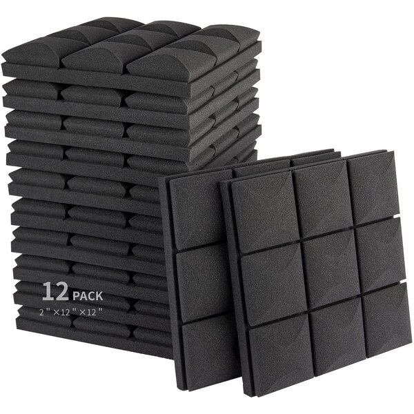 SWU 12 Packs Acoustic Foam Soundproof Pads, Studio Wedge Tile Mushroom ...