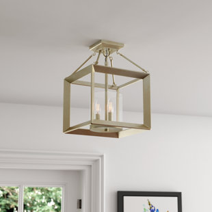 House Of Hampton Mckinnis 3 Light Semi Flush Mount Mvfurniture