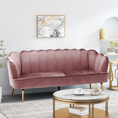 Conesha Velvet Flared Arm Sofa Convertible Sofa Modern Sofa Living Room Sofa