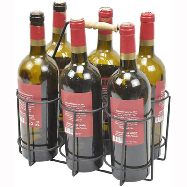 Wall Mounted Holds 4 Bottles 10 x 11 x 45cm Stainless Steel Wine Rack 