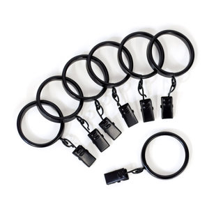 Black Curtain Rings With Clips Wayfair