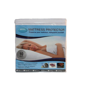 Basic Hypoallergenic Waterproof Mattress Protector by BTI