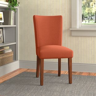 burnt orange parson chairs