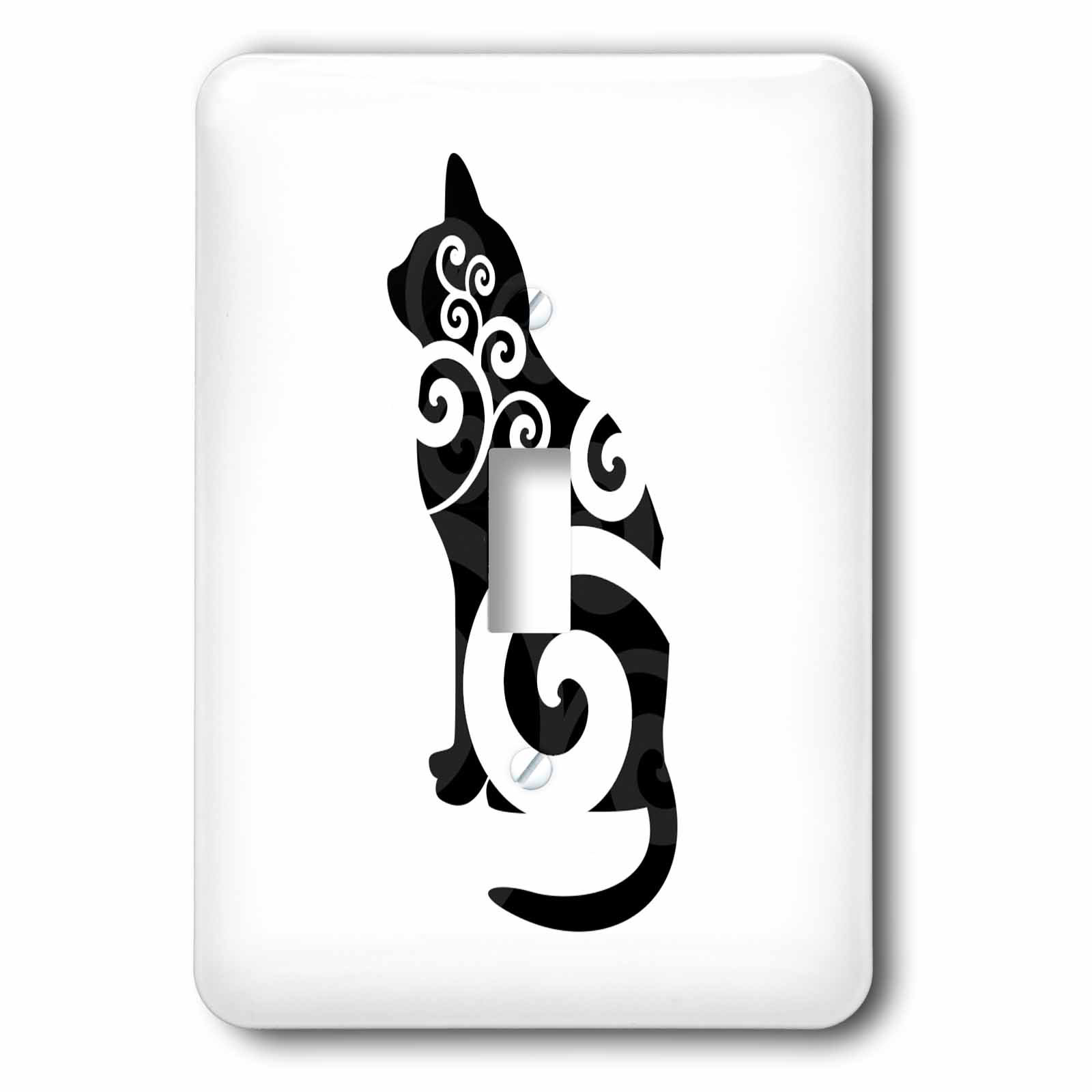 3drose Swirly Cat 1 Gang Toggle Light Switch Wall Plate Wayfair