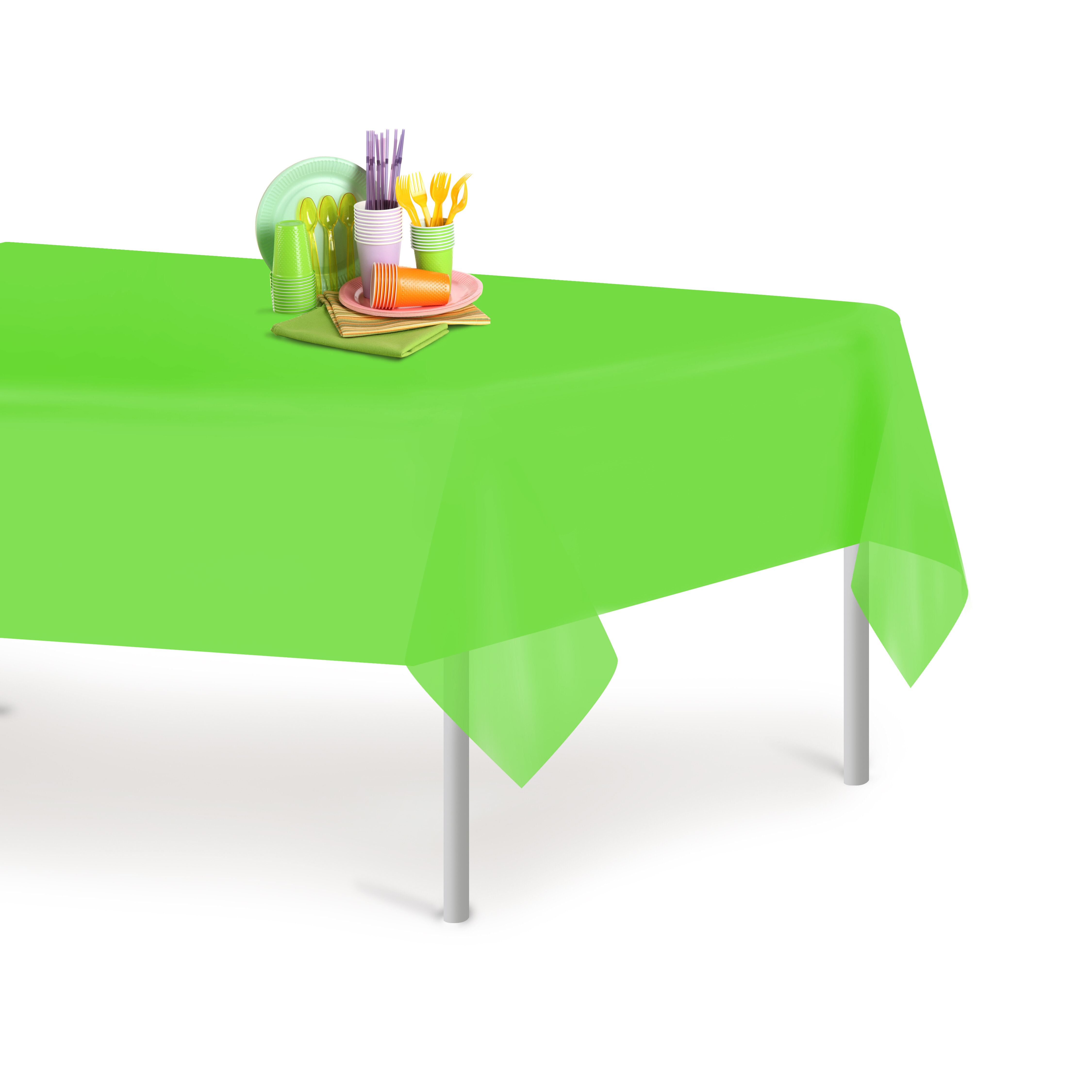 Clear 2 Plastic Rectangular Tablecloths 54"X 108" Table Cover 