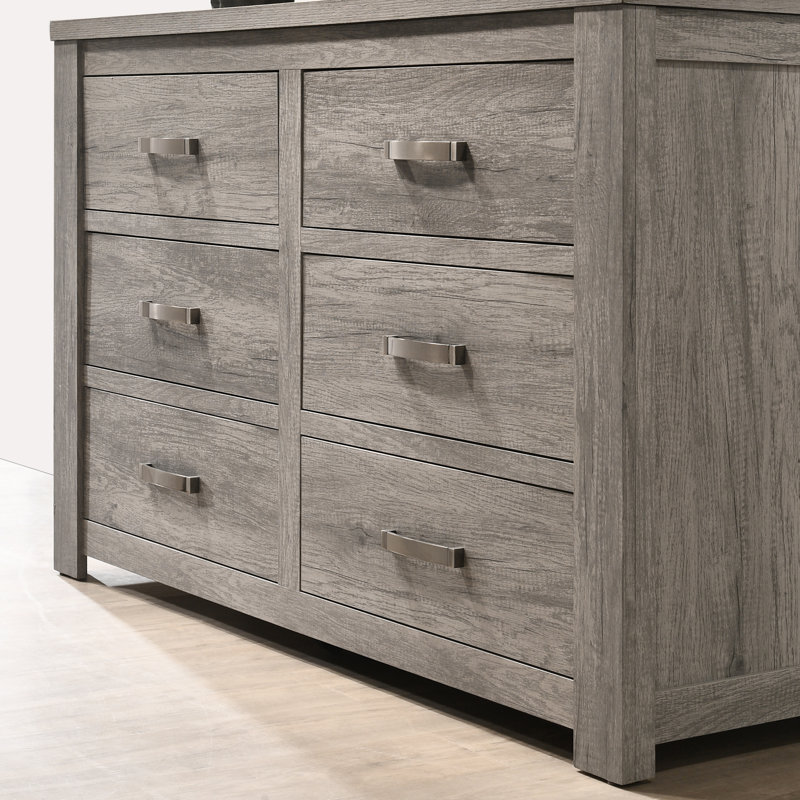 Foundry Select Teme Wood 6 Drawer Double Dresser Wayfair Foundry Select Teme Wood 6 Drawer