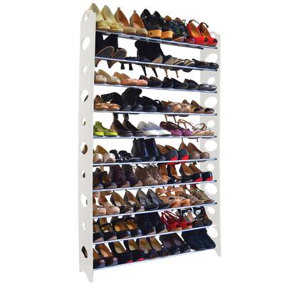 Songmics 10 Tier 50 Pair Stackable Shoe Rack Reviews Wayfair Ca