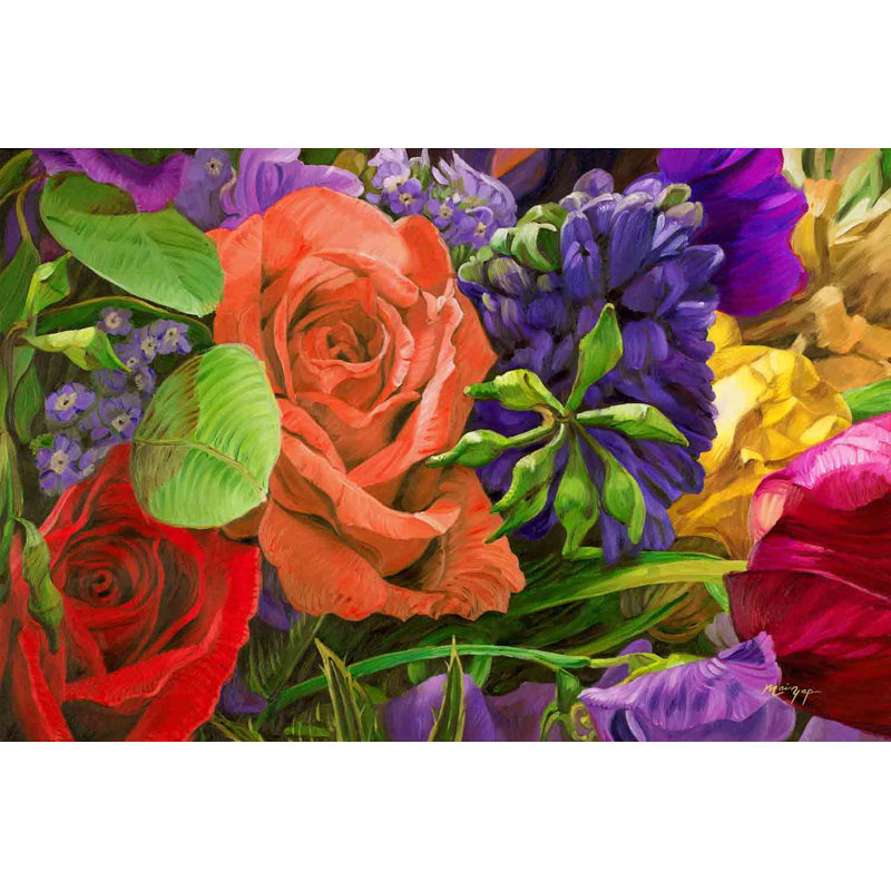 Alcott Hill Roses Of Eden Acrylic Painting Print On Canvas Wayfair