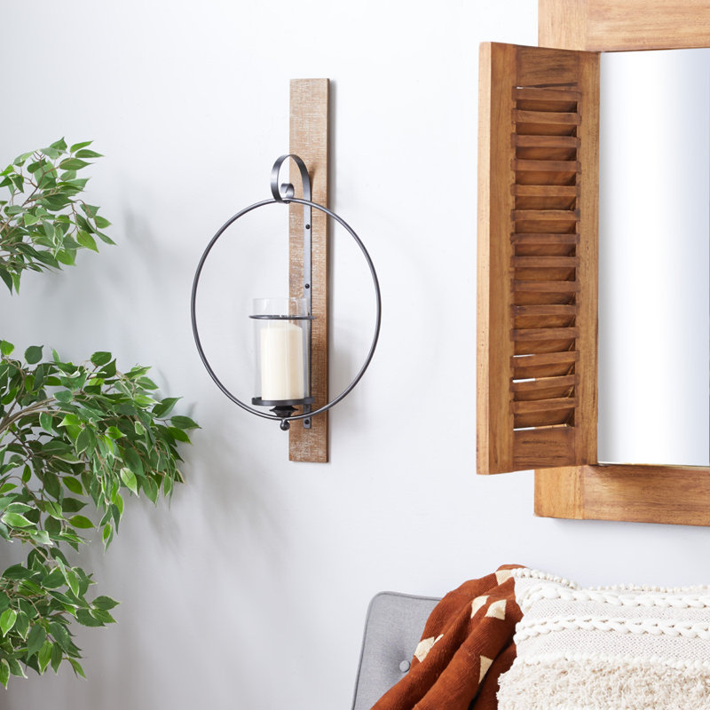 Wood Wall Sconce Size: 27.5” H x 16” W x 6” D