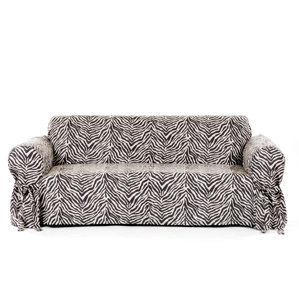 Zebra Print Box Cushion Sofa Slipcover by Classic Slipcovers