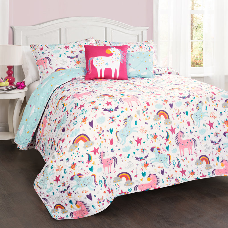 Galaxy Quilted Bedspread /& Pillow Shams Set Inspiring Starway View Print