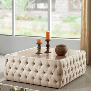 Regan Square Upholstered Coffee Table by Everly Quinn