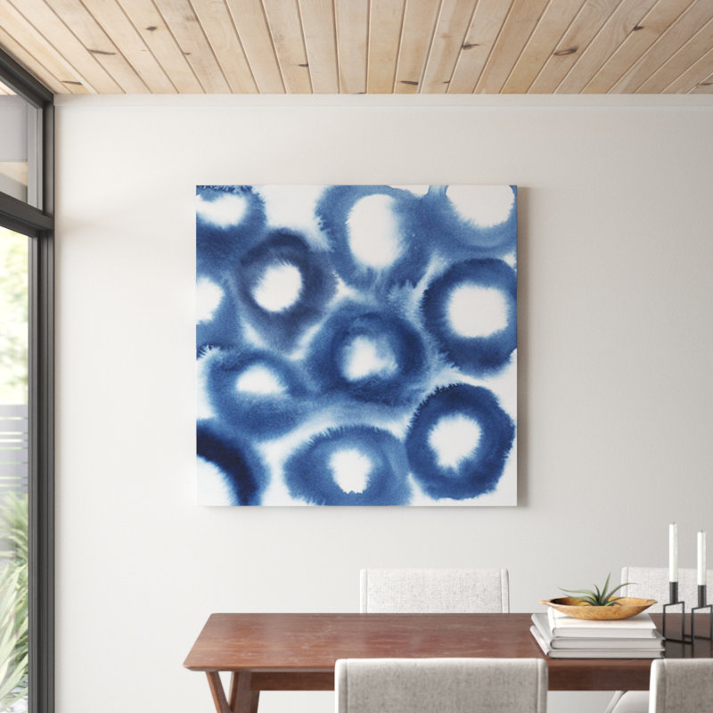 Indigo Bleed Ii By Grace Popp Picture Frame Print On Canvas