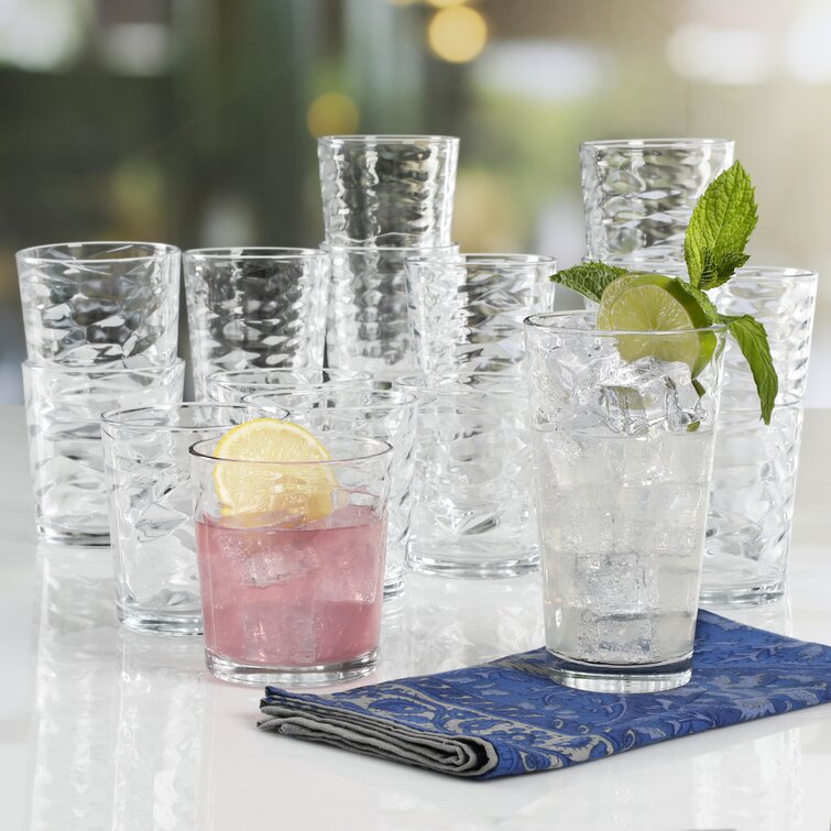 Latitude Run® Aiven 16-Piece Drinking Glass Set & Reviews | Wayfair