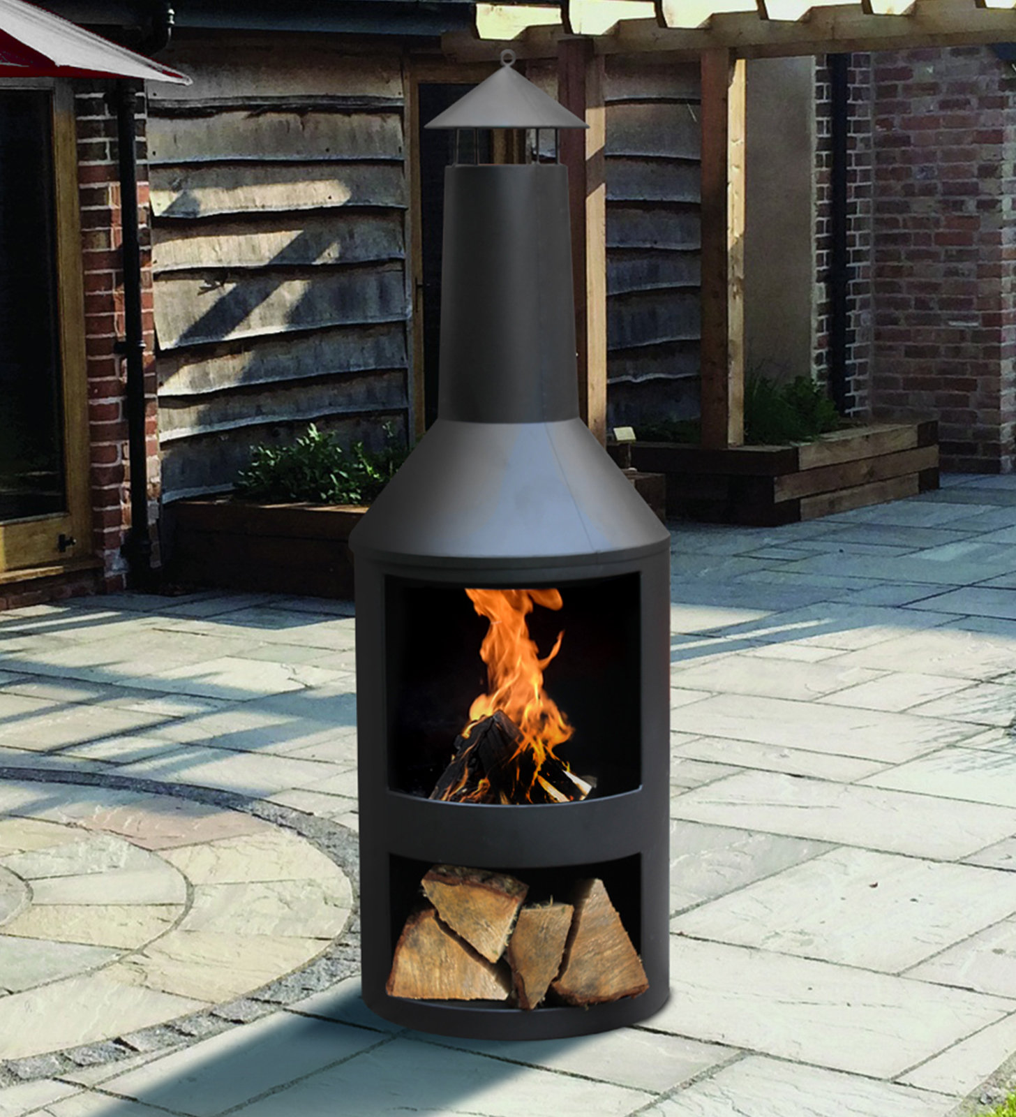 Steel Wood Burning Outdoor Fireplace Steel Wood Burning Outdoor Fireplace