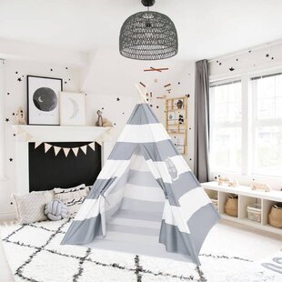 KIDS TEEPEE INDIAN TEPEE FORT FOR CHILDREN PLAY ROOM NEW PINK CHEVRON 
