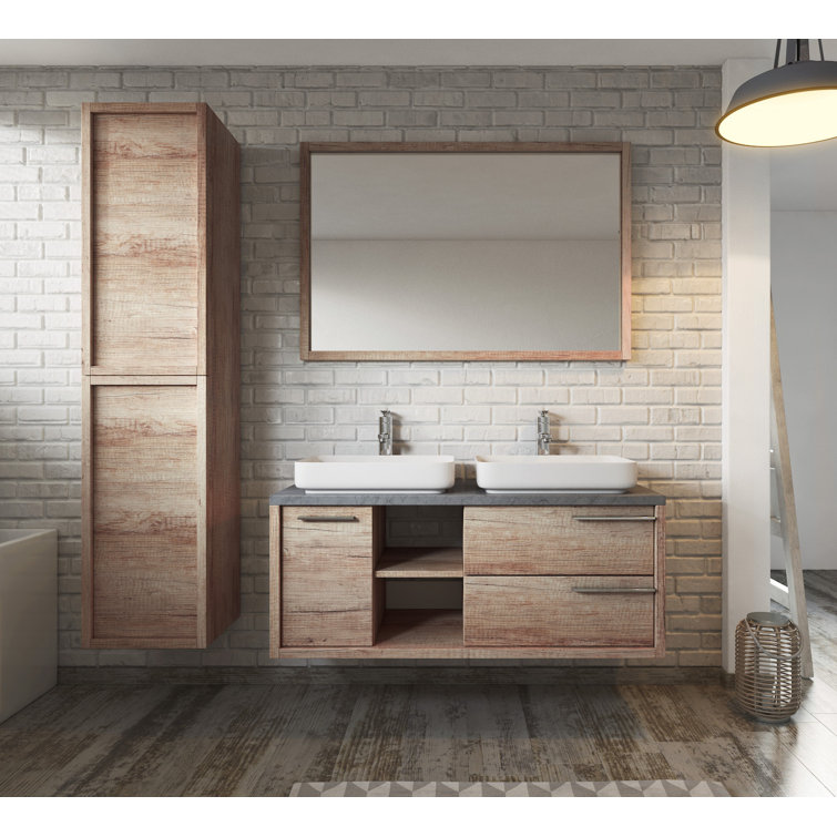 hykkon phillip 5 piece bathroom furniture set with mirror wayfair co uk