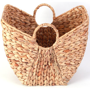 Go to store & view more images Highland Dunes Wicker Laundry Basket with Round Handles