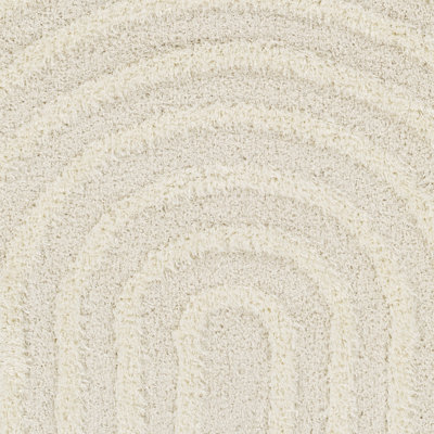 Bartletto Beige Shag Area Rug