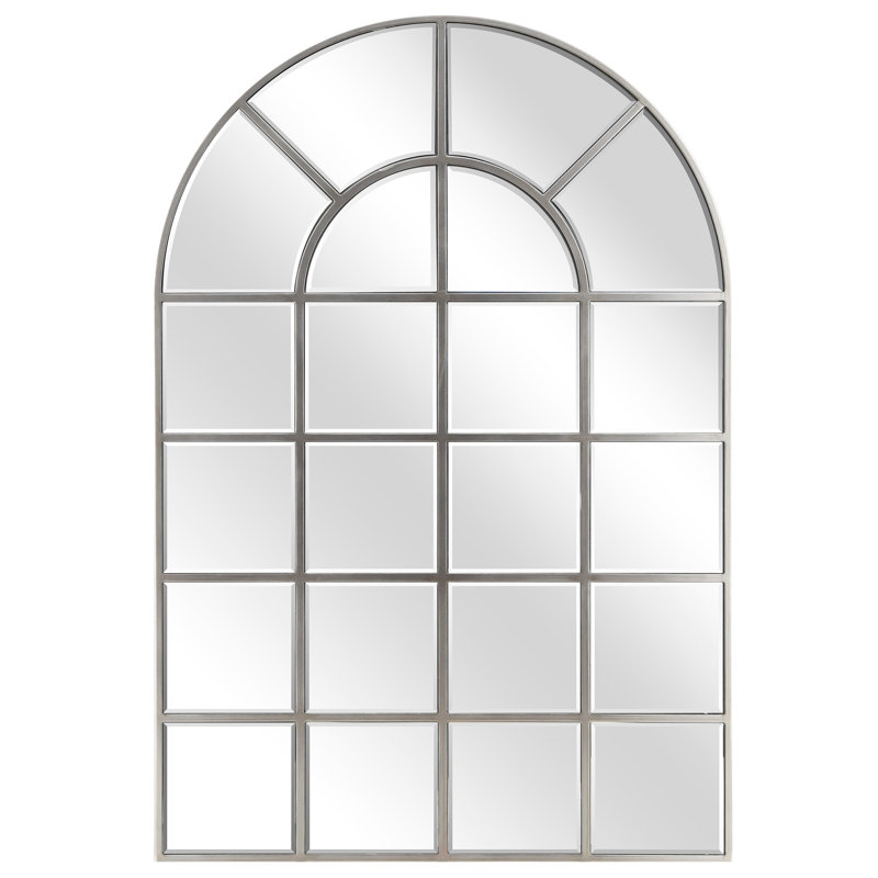 Ophelia Co Mckenney Arch Window Pane Beveled Wall Mirror Wayfair
