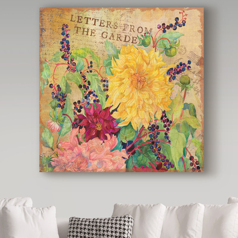Trademark Art Letters From The Garden Acrylic Painting Print On