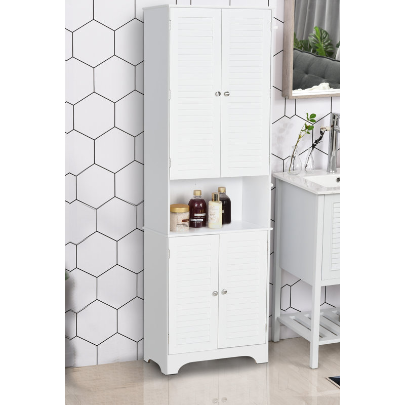 Rosecliff Heights 23 5 W X 71 75 H X 11 75 D Free Standing Bathroom Cabinet Reviews Wayfair