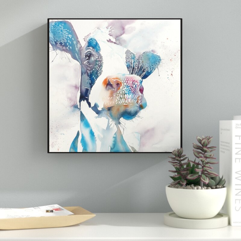 Latitude Run Cow Canvas Framed Painting Print Wayfair