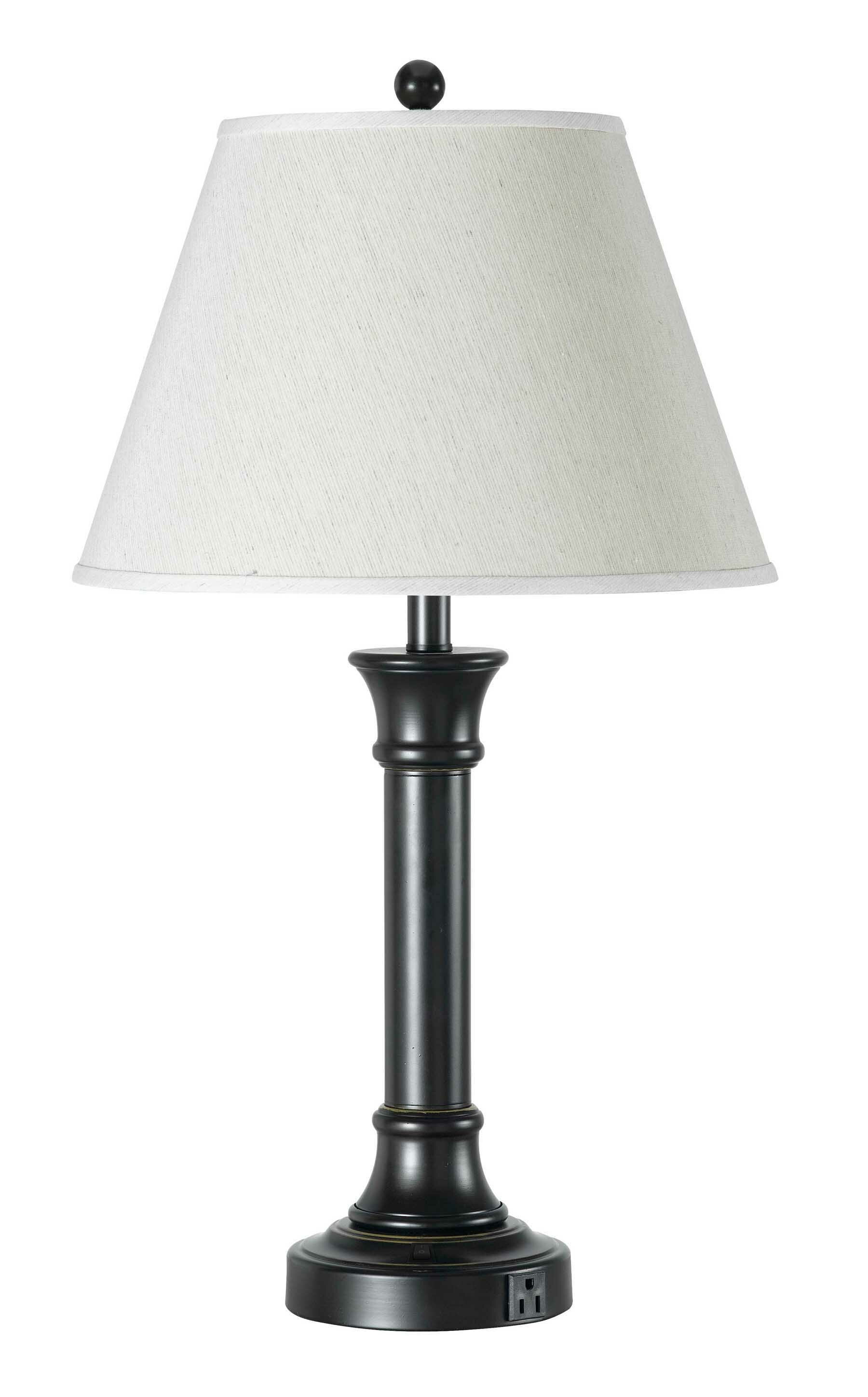 black nightstand lamp