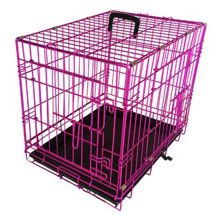 pink medium dog crate