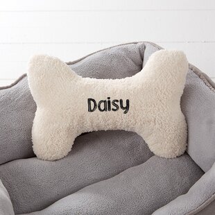 Cozy Pet Embroidered Paw Print Textured Lounger Pet Bed for Dogs Brown 25 Inches 