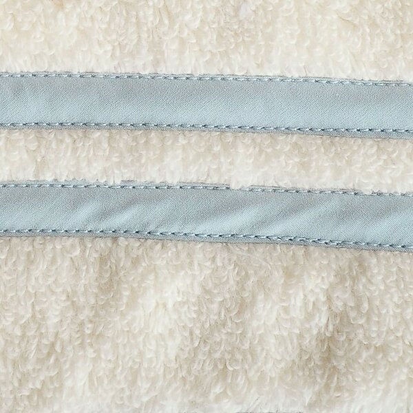 Online Designer Bathroom Ribbons Turkish Cotton Fingertip Towel Color: White/Pebble