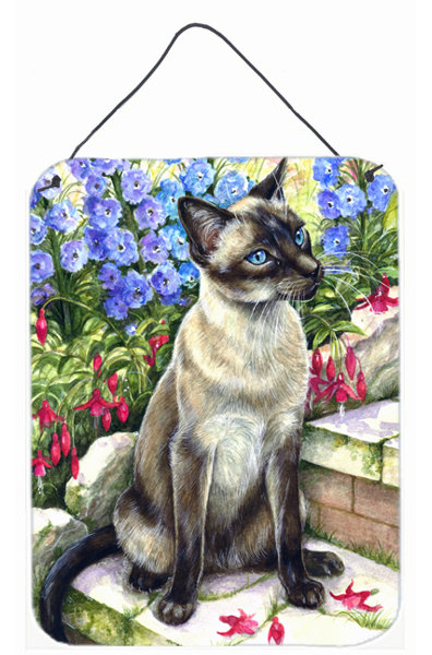 Caroline S Treasures Siamese Cat In The Garden By Debbie Cook