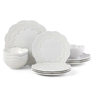 White Scalloped Dinnerware Wayfair