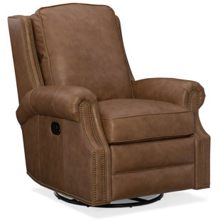 Aaron Leather Manual Wall Hugger Recliner by Bradington-Young Fresh