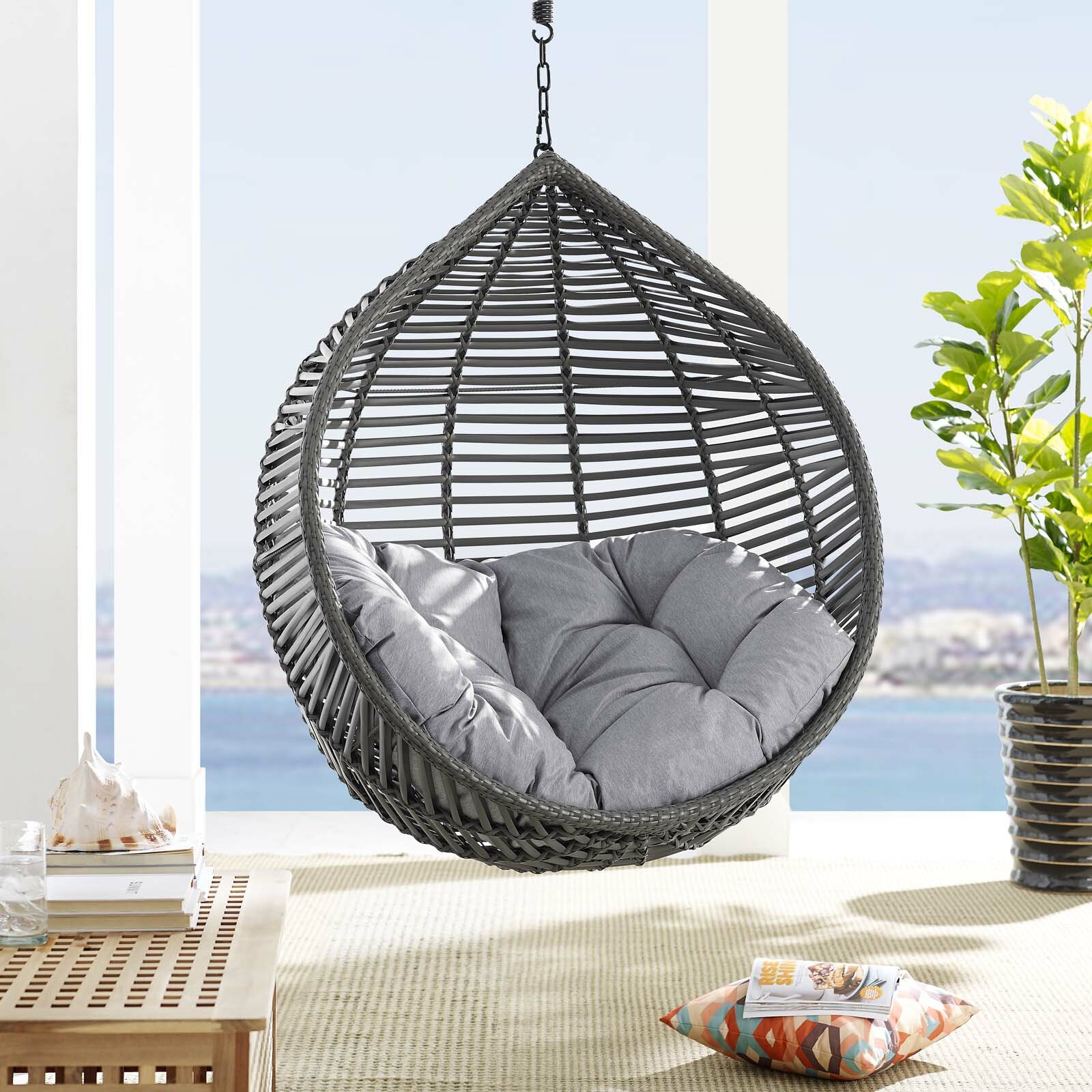 modern porch swing with stand