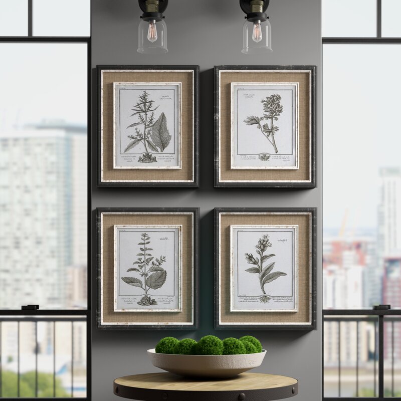 Ladouceur - 4 Piece Gallery Wall Set Picture Frame Drawing Print