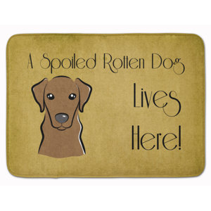 Corington Labrador Spoiled Dog Lives Here Memory Foam Bath Rug