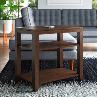 Greenhurst Swivel Top Side Table in a Oak Finish with a Storage Compartment 