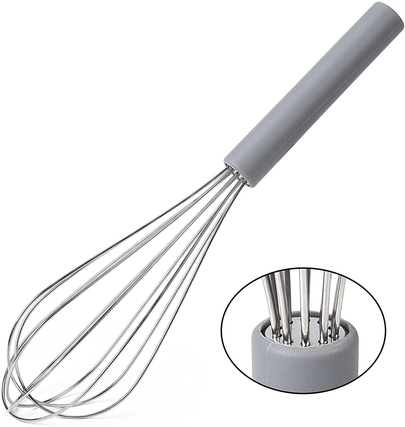 Stainless Steel Press Hand Rotating Whisk Wire Mixer Egg Beater Stiring Tool US
