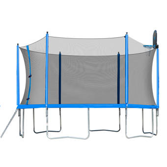 Modern Luxe Furniture 16 Round Trampoline With Safety Enclosure Wayfair