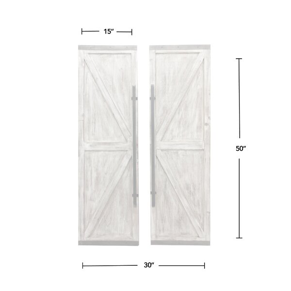 Gracie Oaks 2 Piece Barn Door Wall Décor Set & Reviews | Wayfair