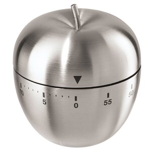 Stainless Steel Apple 60 Minute Kitchen Timer