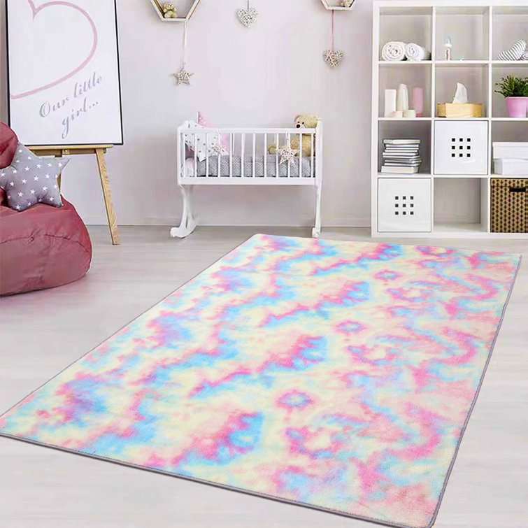 Slai Kids Rainbow Rugs Colorful Area Rug For Girls Bedroom Nursery Play Room Fuzzy Carpet For Living Room Kids Room Wayfair