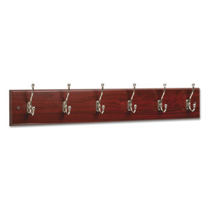 6 Hook Wood Coat Rack