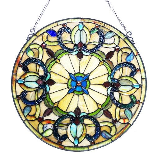 August Grove® Henninger Stained Glass Window Panel | Wayfair