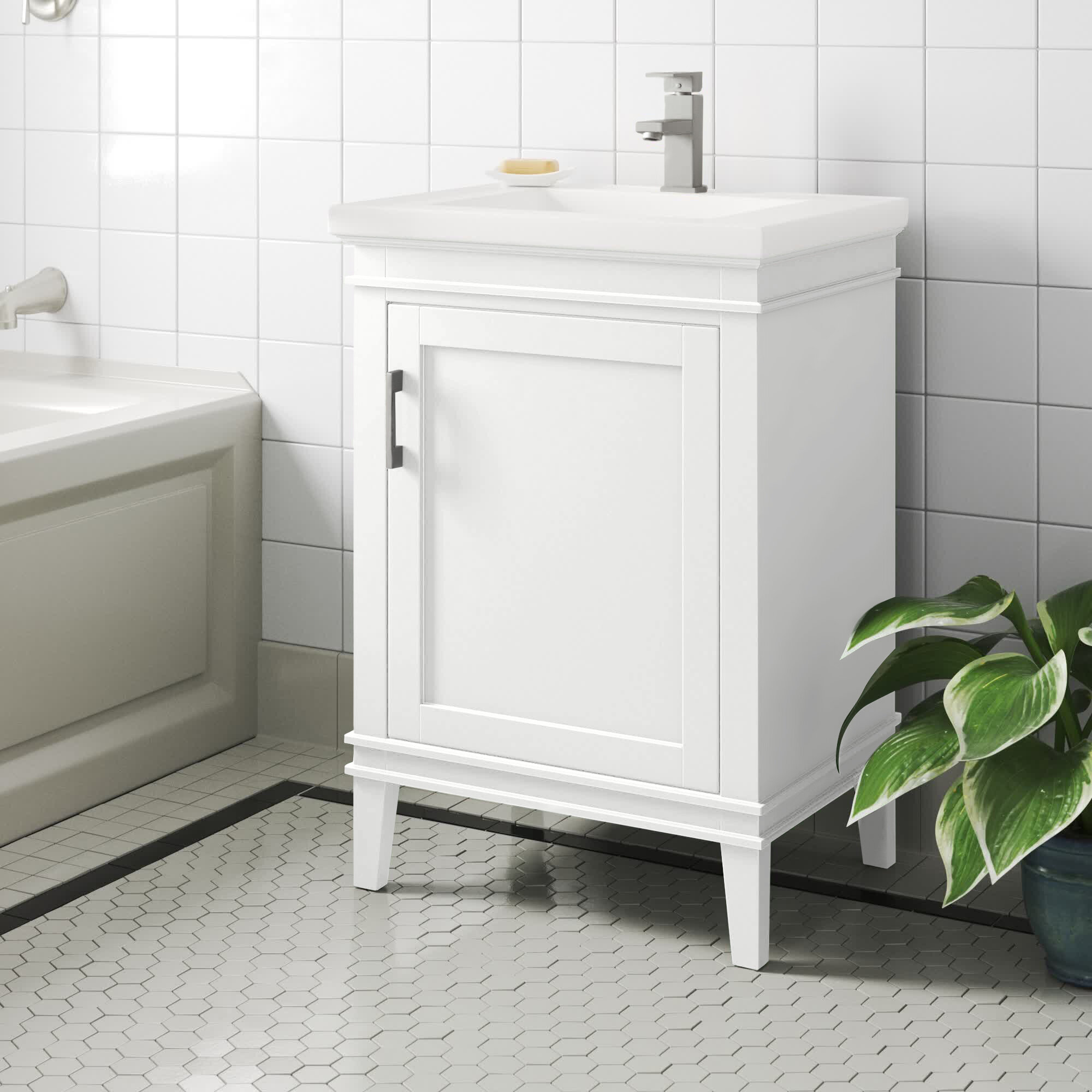 Andover Mills™ Arzola 24'' Free-standing Single Bathroom Vanity with ...