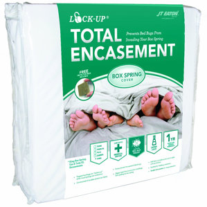 Lock-Up Total Encasement Box Spring Bed Bug Hypoallergenic Waterproof Mattress Protector by JT Eaton