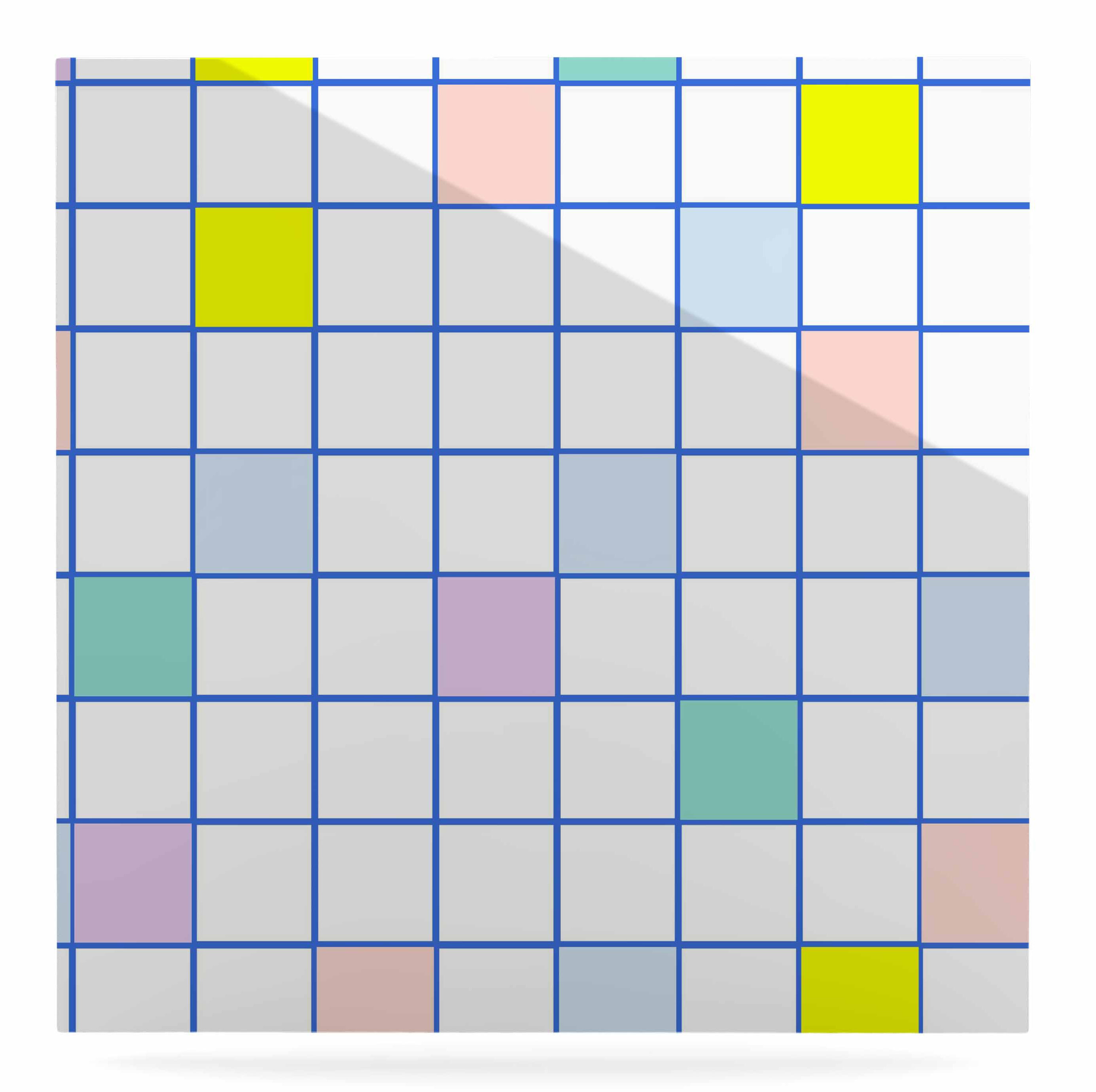 East Urban Home Pastel Windowpane Grid Graphic Art Print On Metal East Urban Home Pastel Windowpane Grid Graphic Art Print On Metal Wayfair