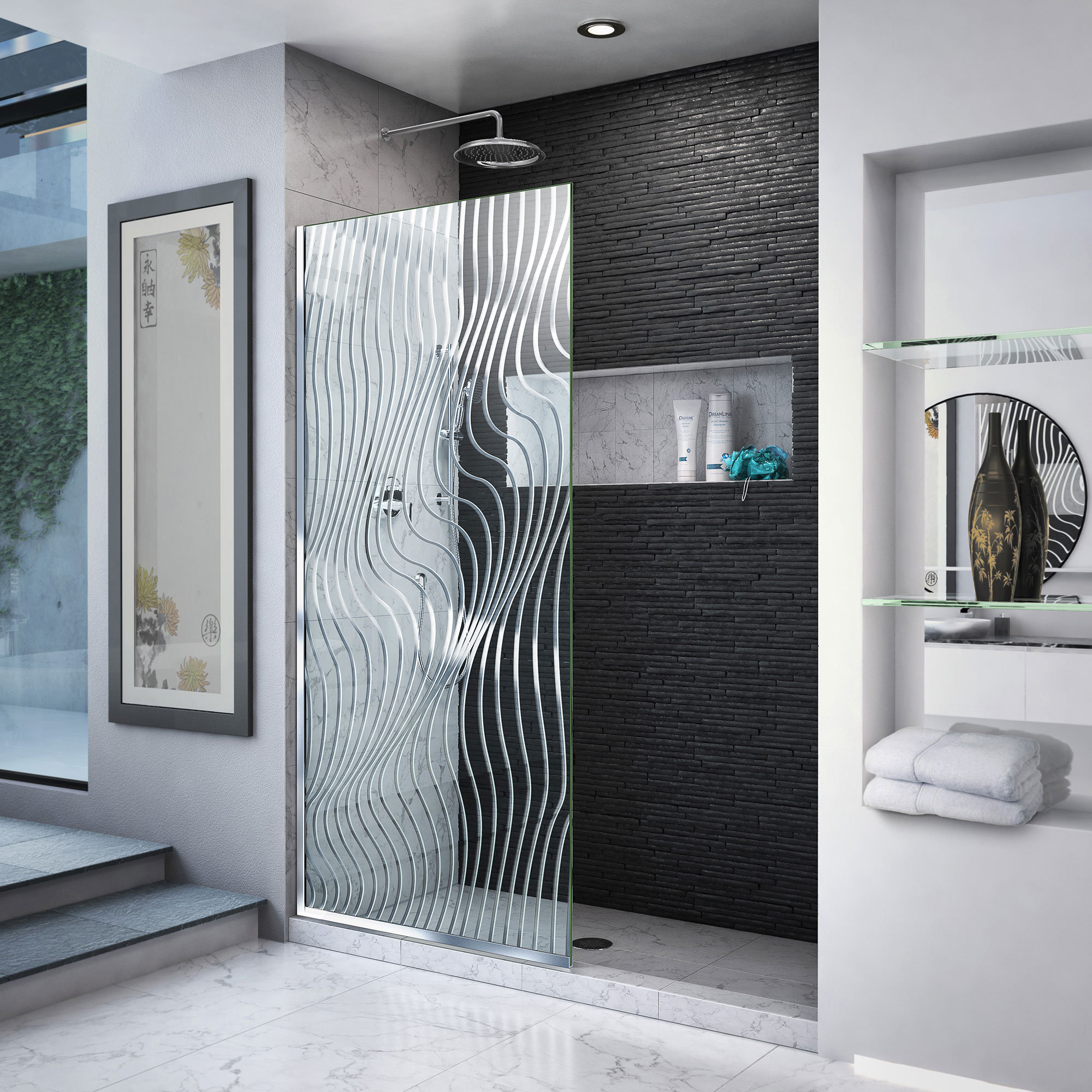 Platinum Linea 34 X 72 Screen Frameless Shower Door With Clearmax Technology Platinum Linea 34 X 72 Screen Frameless Shower Door With Clearmax Technology