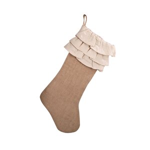 Ruffle Design Jute Stocking